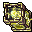 gold sticker box