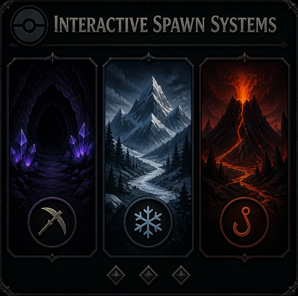 Interactive spawn systems illustration